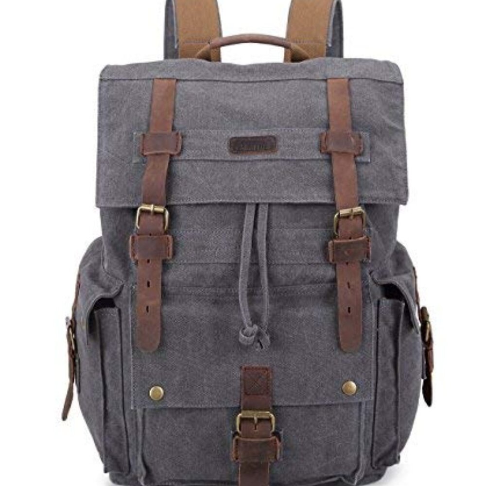 Paraffin Outdoor Canvas Backpack Hiking Camping Rucksack Heavy Duty Daypack Scho